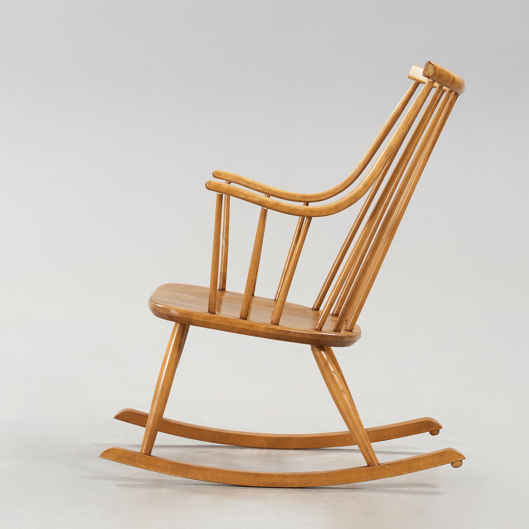 A rocking chair by Lena Larsson, Nässjö Stolfabrik.