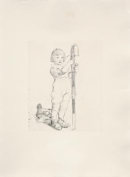 CARL LARSSON, efter, etsningar, 6 st, osign, tryckta 1983, från originalplåtar, numr. 77/360, Hjert&Hjert.