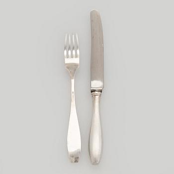 Bestickuppsättning, 24 dlr, silver Kultakeskus, Tavastehus 1939.