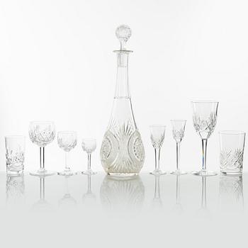 A 95-piece glass service, Riihimäen Lasi, Finland.