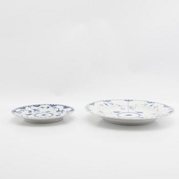 Service, 46 pieces, porcelain, Blue Fluted "Full Lace" and "Half Lace", Royal Copenhagen, Denmark.
