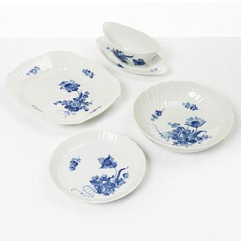Royal Copenhagen, A "Blue Flower" dinner and coffee service, Denmark (95 pieces).