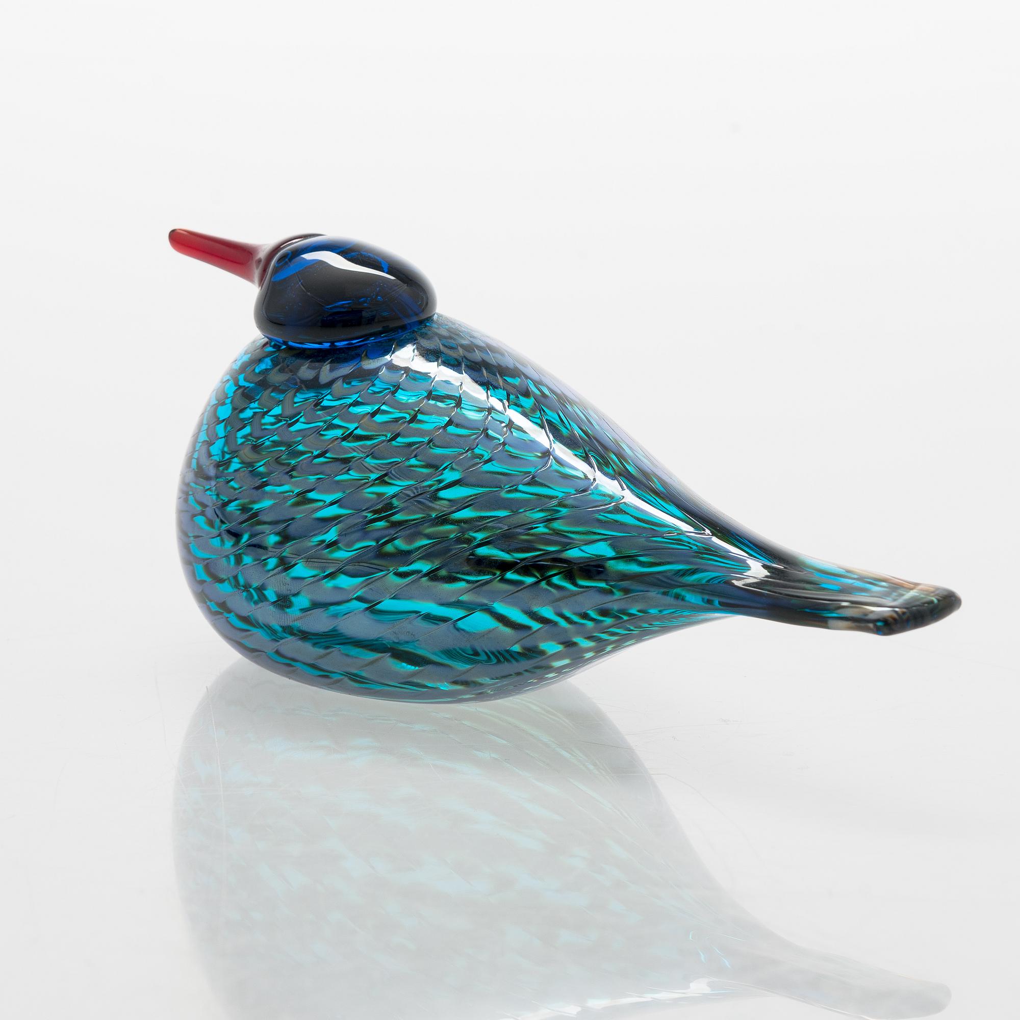 Oiva Toikka, a glass bird, signed O. Toikka Nuutajärvi SSKK 2004