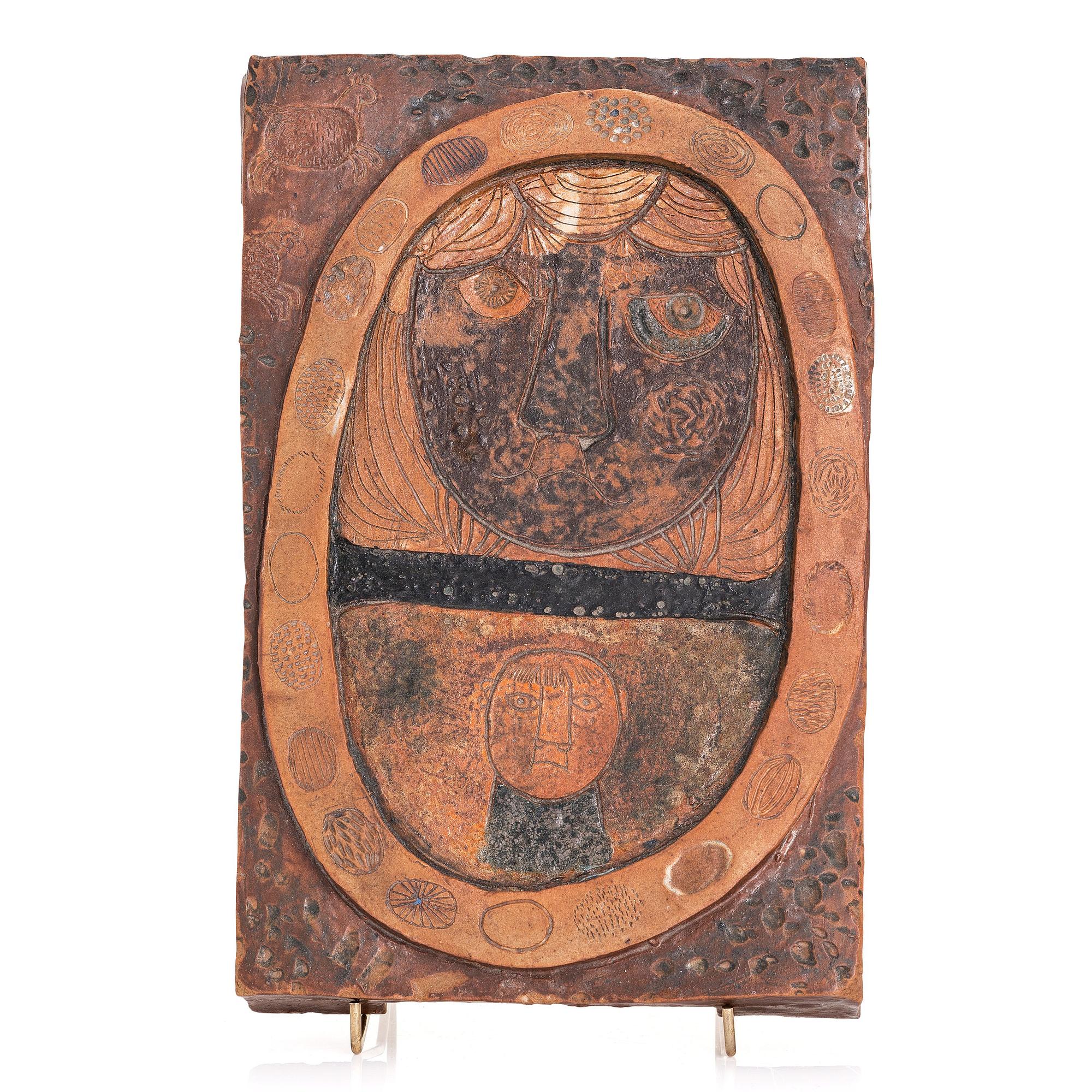 OIVA TOIKKA, a ceramic sculpture signed OT and dated -55.