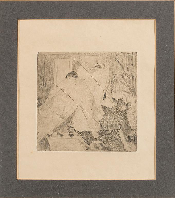 EDGAR DEGAS, etching 1879-80. Later printing from the cancelled plate.