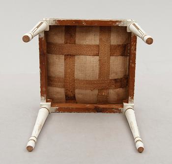 TABURETT, gustaviansk stil, 1800-/1900-tal.