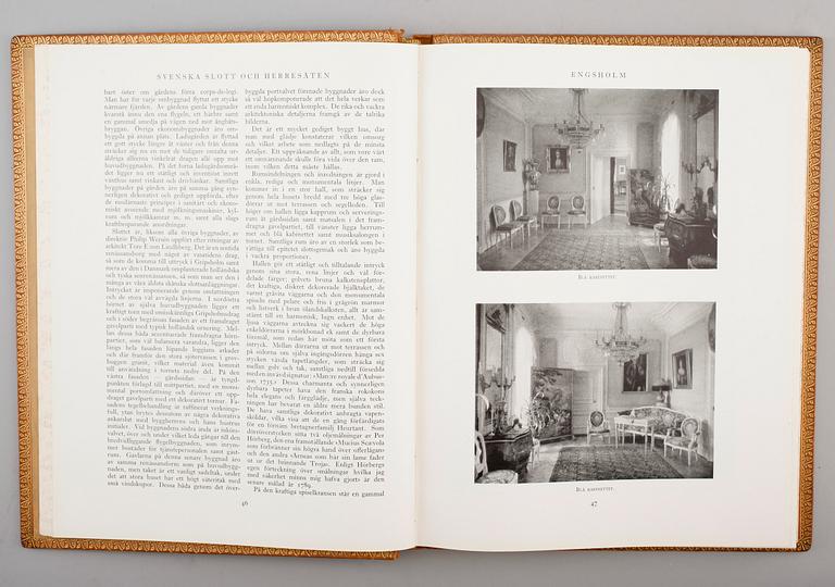 BÖCKER, 4 st, Svenska Slott och Herresäten, Bokförlaget Natur och Kultur, 1933.