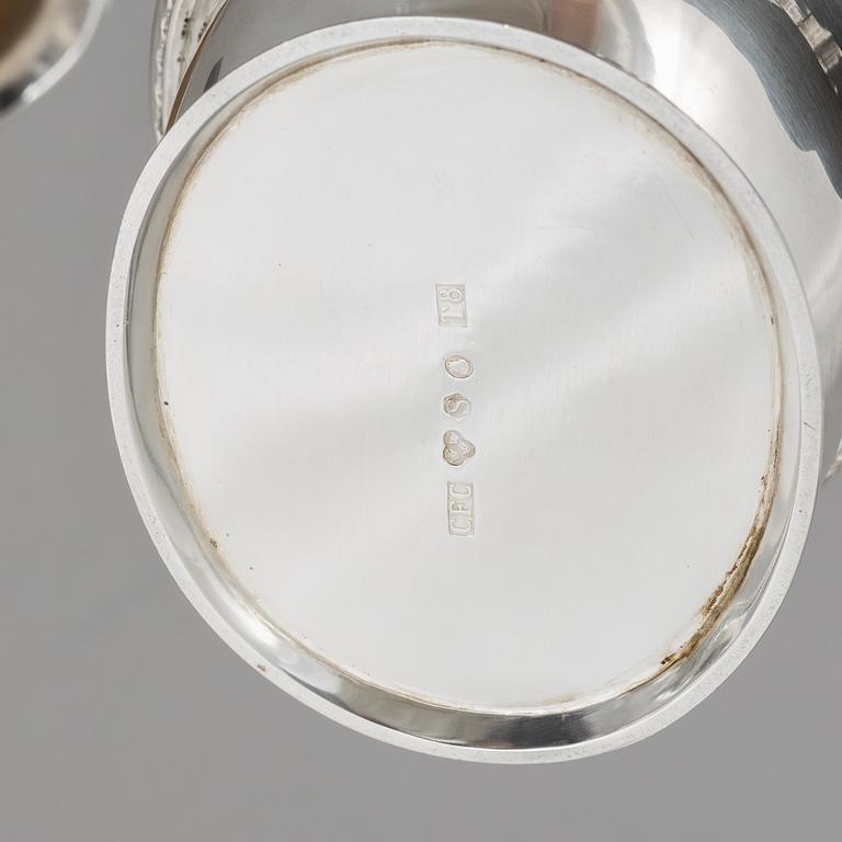 A Swedish silver coffee service, marks of Carl Fredrik Carlman, Stockholm 1945-1947.