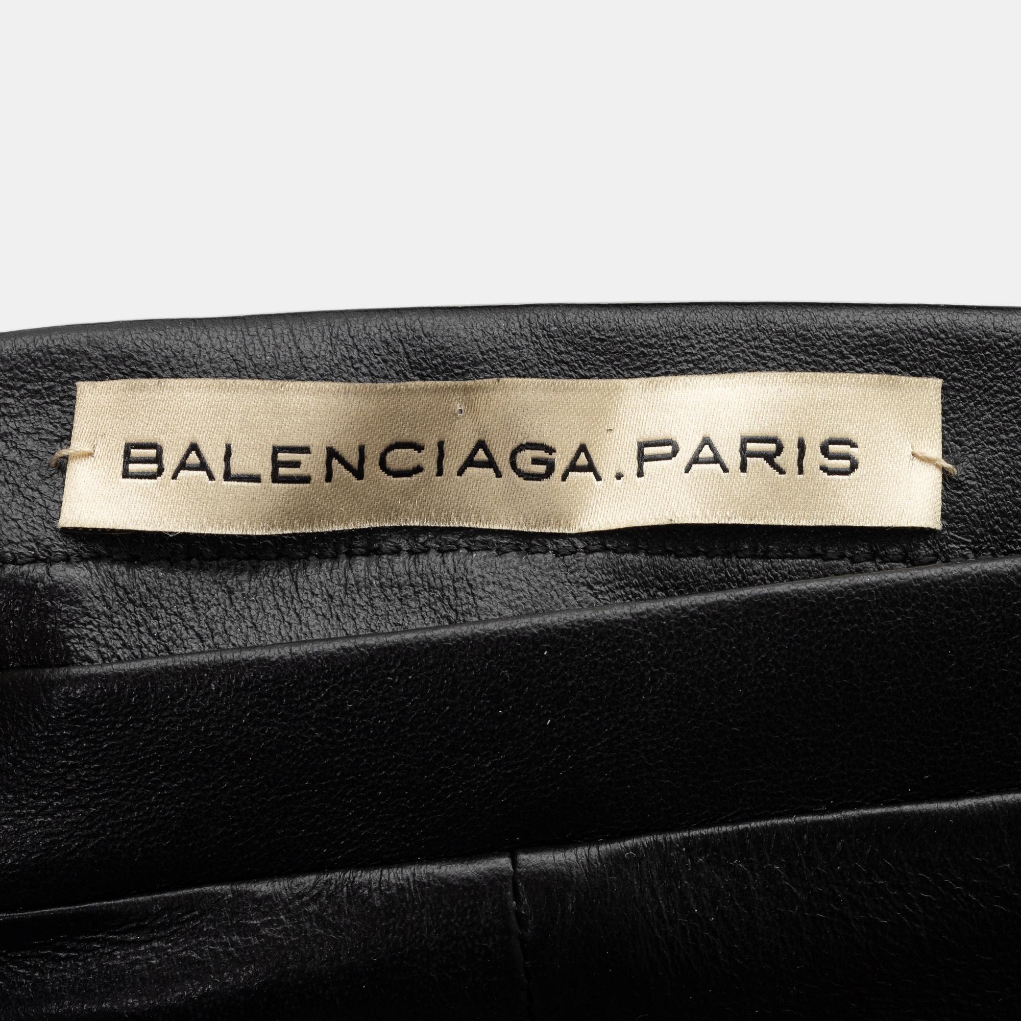 Balenciaga, a pair of leather pants, size 36.