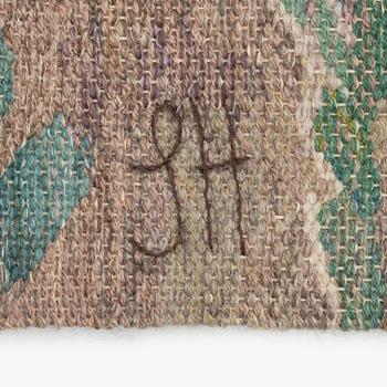 Susanne Henriques, a tapestry triptych, 'Strukturerad natur' c. 223 x 176 (one 165) cm, signed AB MMF SH.