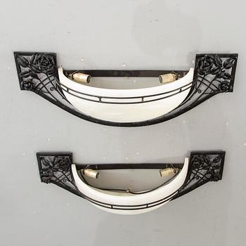 Vägglampor ett par Art Nouveau-stil 1900-talets slut.