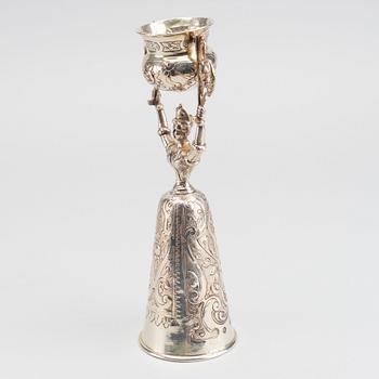 A German ca 1900 silver goblet, weight ca 237 gr.