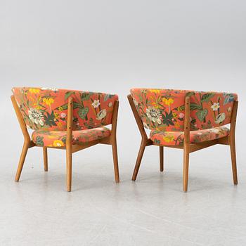 Jörgen & Nanna Ditzel, a pair of 'Kitani ND-01' armchairs, Willadsen, Vejen, Denmark, 1950s.