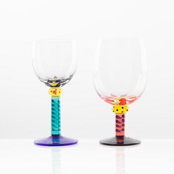 Ken Done, a 57-piece 'Palm Tree' glass service, Kosta Boda