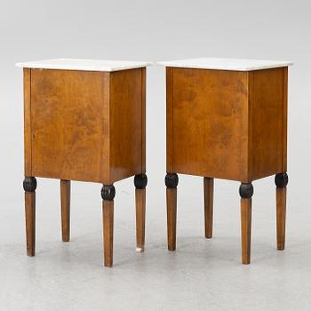 Nightstands, a pair, first half of the 20th century.