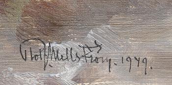 ROLF MELLSTRÖM, olja på pannå, sign o dat 1949.