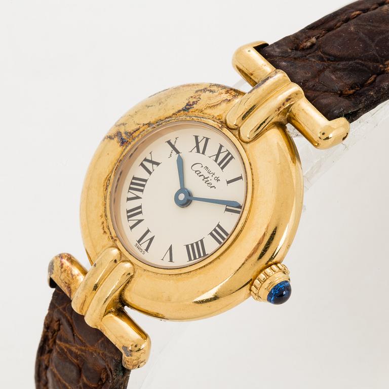 Must de CARTIER, Vermeil, armbandsur, 24 mm.