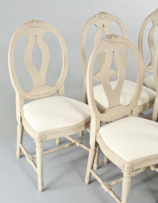 STOLAR, 12 st, snarlika, gustaviansk stil, 1900-tal.