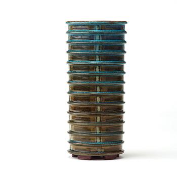 A Wilhelm Kåge Farsta stoneware vase, Gustavsberg studio, Sweden 1959.