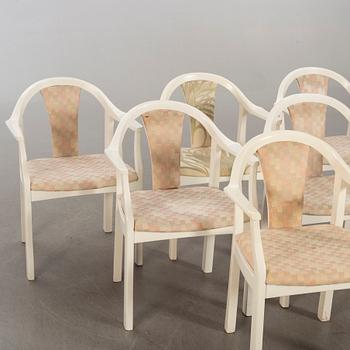 A SET OF SIX ARMCHAIRS "HÄGERN" BY OLOF PIRA.