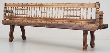 A Swedish 18/19th century reversible back bench.