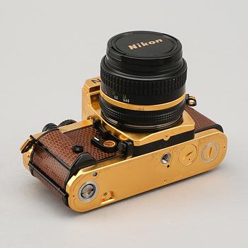 NIKON FA, gold camera grand prix 84 edition, förgylld, 1984.