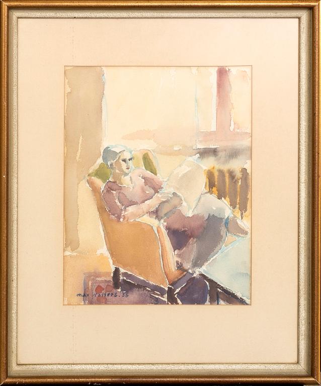 MAX WALTER SVANBERG, 2 akvareller, signerade, den ena daterad 36.