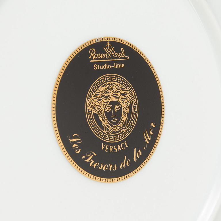 A set of 27 p of dinnerware in porcelain, "Les Tresors de la Mer", Versace for Rosenthal.