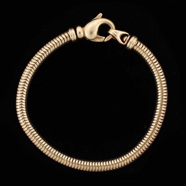 ARMBAND, 18 K guld, ca 29 g.