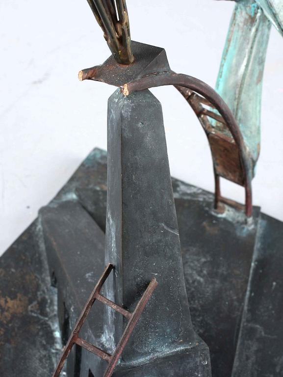 PHILLIP KING, skulptur, patinerad brons. Sign.