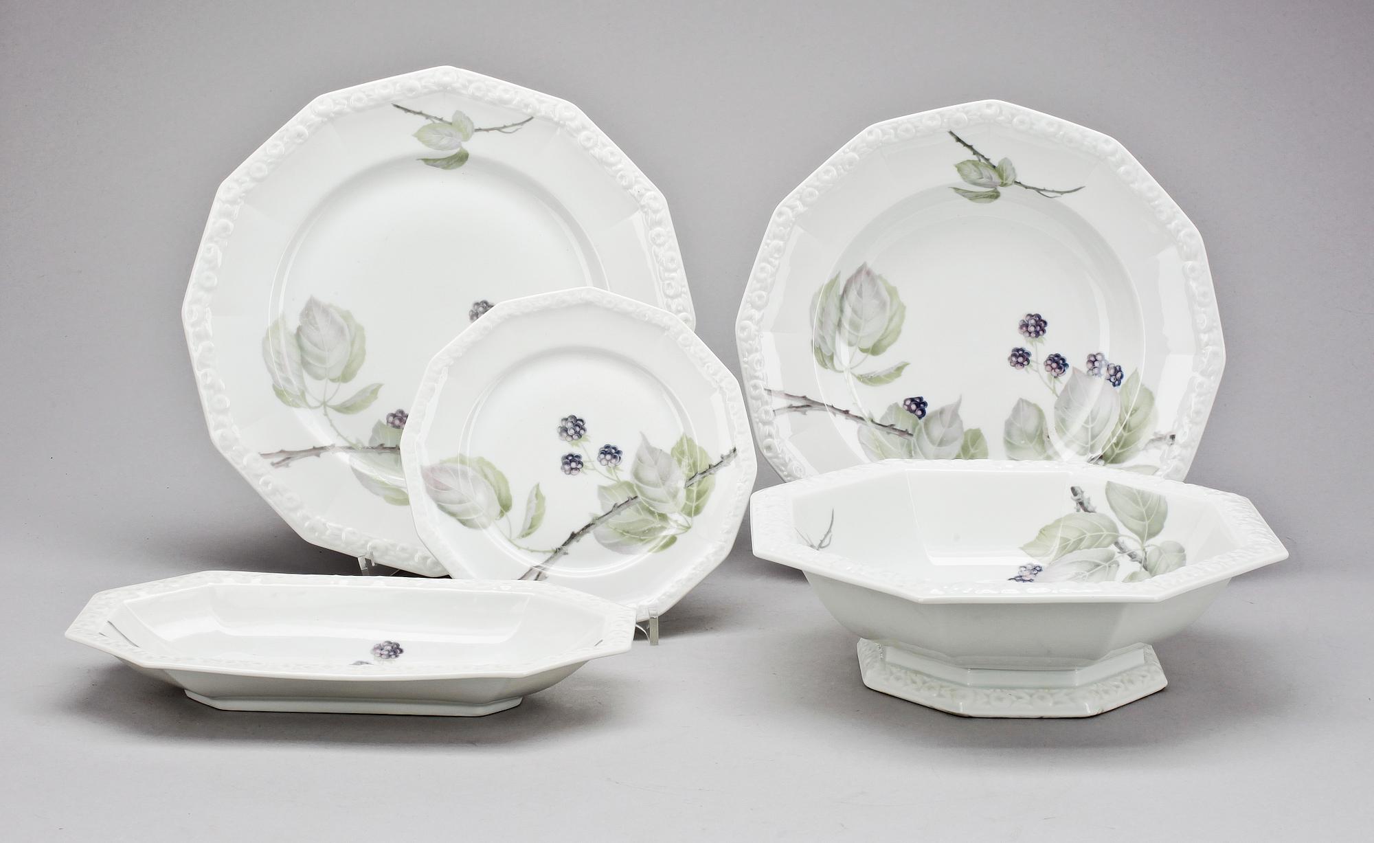 MATSERVIS, 55 delar, porslin, "Maria Björnbär", Rosenthal.