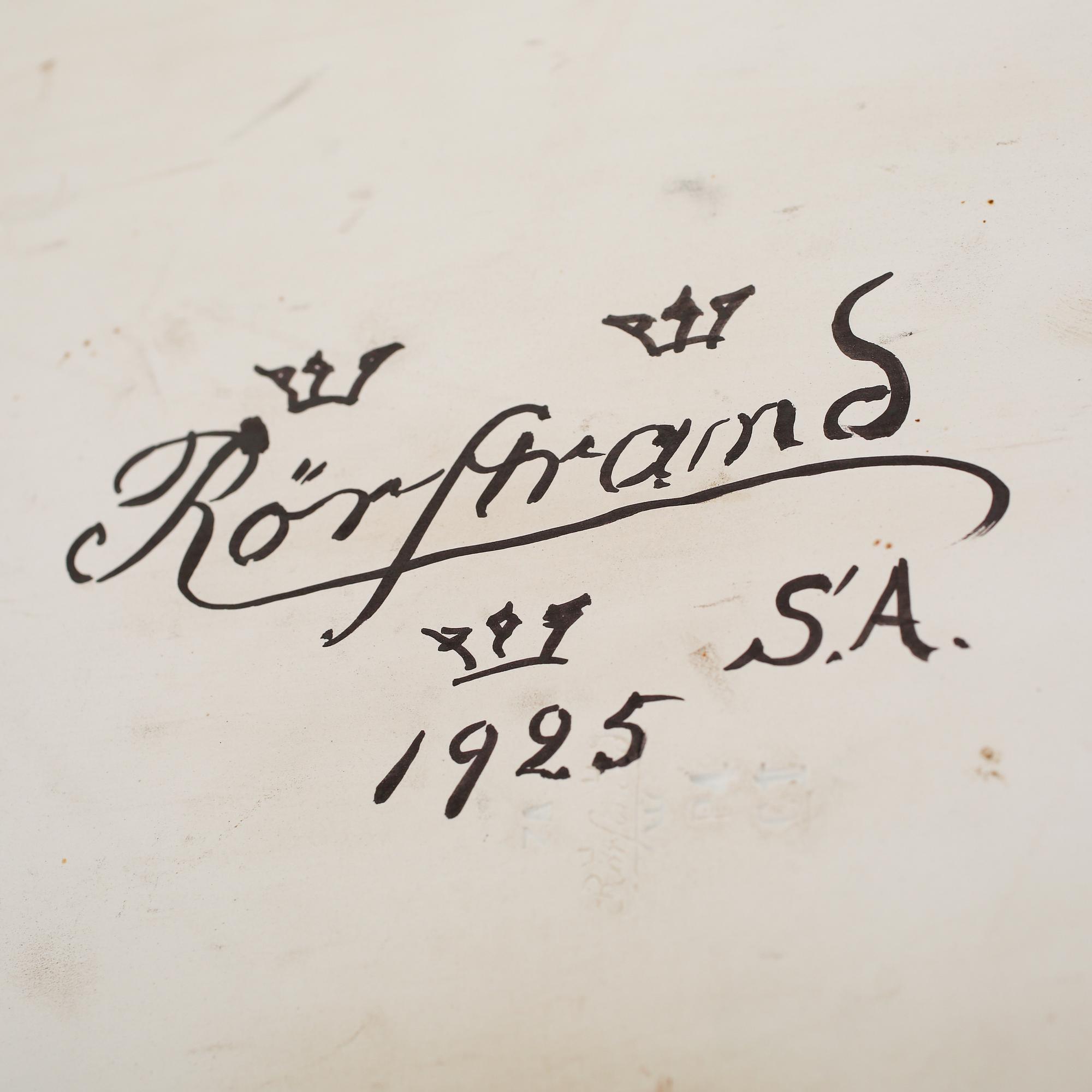 BRICKBORD, Rörstrand, monogramsignerad  S.A samr daterat 1925.