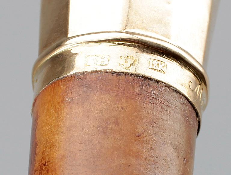 KÄPP, knopp 18k guld, IH, 1800-tal.