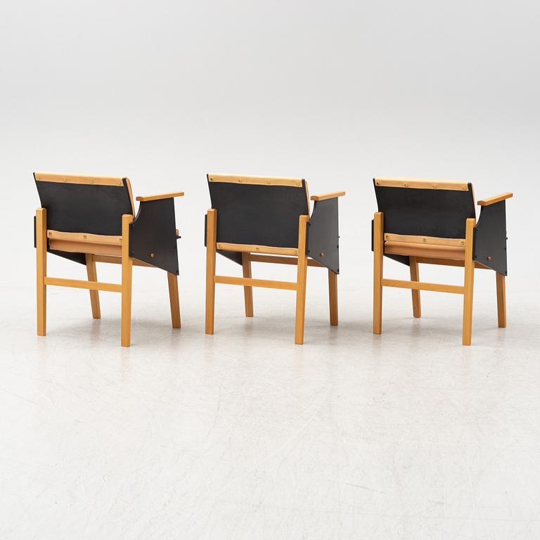 Torbjörn Ahlström, three beech armchairs.