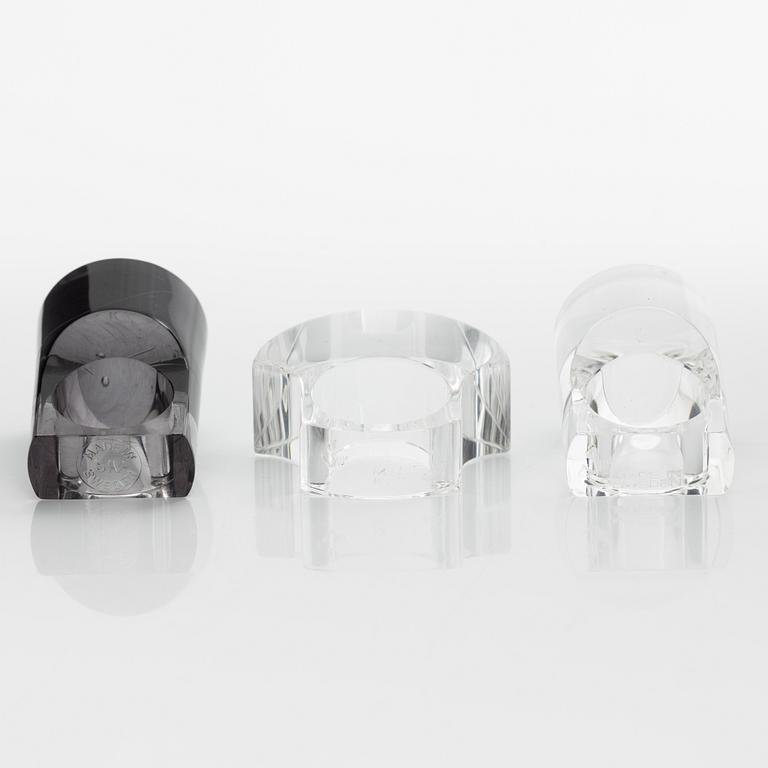 Siv Lagerström, tre ringar akrylplast, 1970-tal.