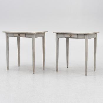 Table, a pair, Gustavian style, 19th century.