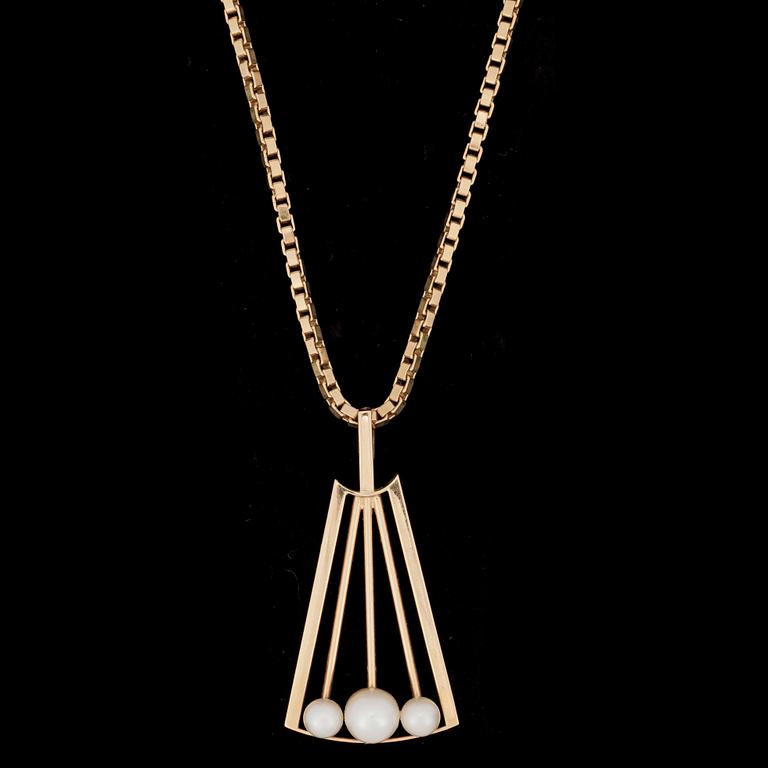 HALSSMYCKE, 18 k guld, Alton gruvvaru AB, Falköping, 1900-talets andra hälft. Tot vikt 15 g.