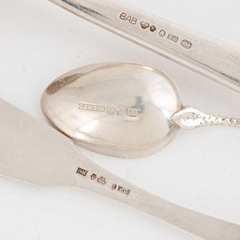 Spoons, silver, including GAB, Stockholm 1949 (36 pieces).