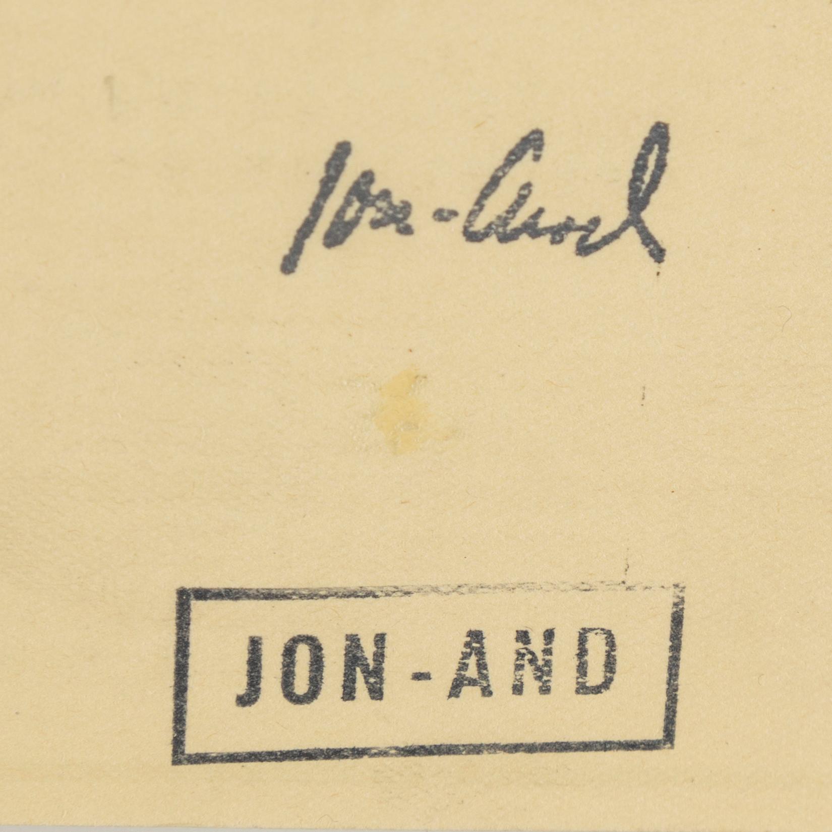 JOHN JON-AND, 2 st blyertsteckningar, signerad resp stämpelsignerad.