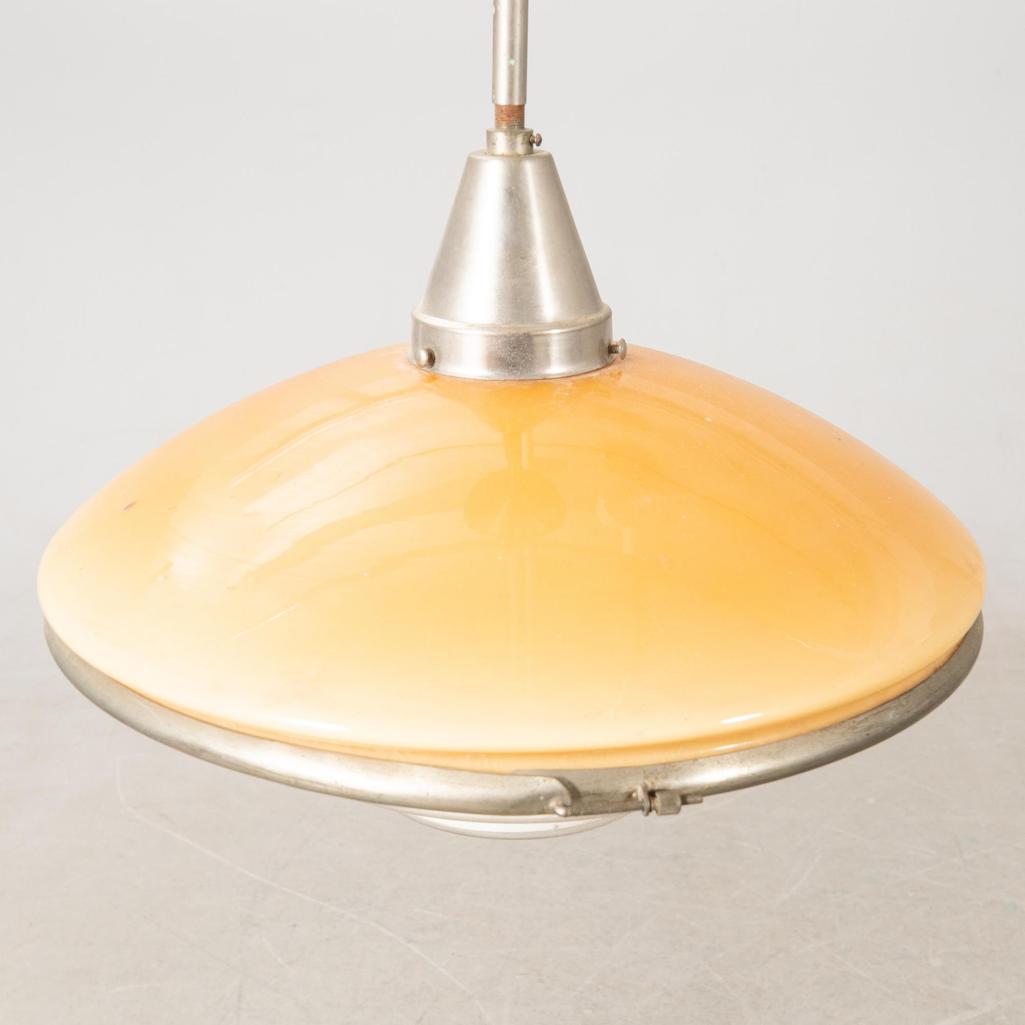 Otto Müller, Ceiling lamp, "Sistrah pendant", Megaphos, first half of the 20th century.