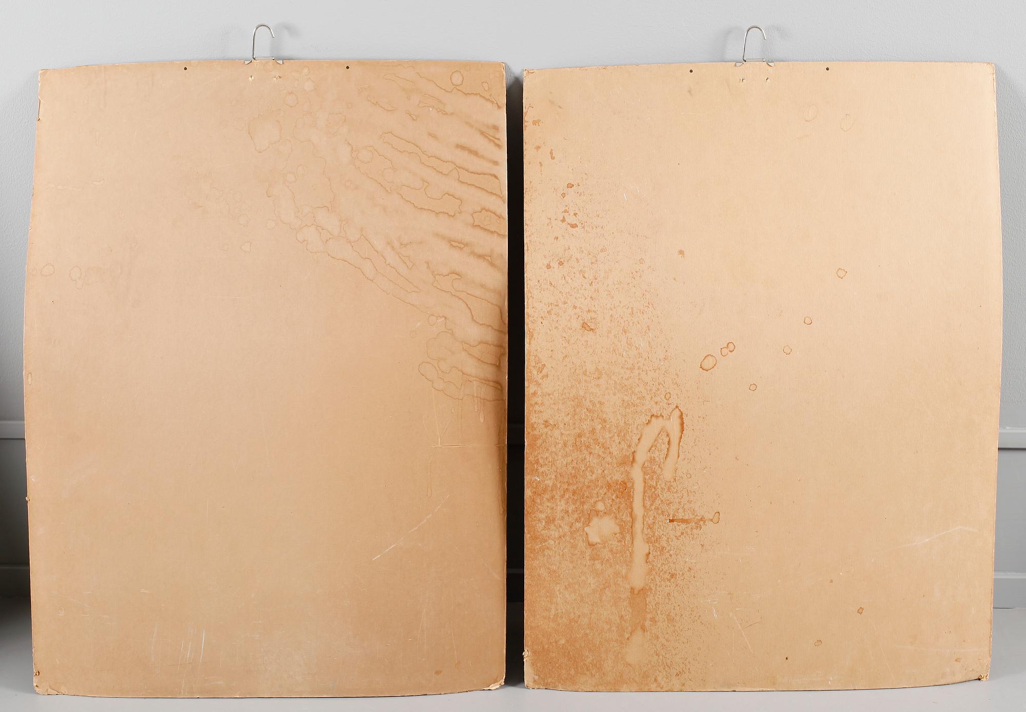 SKOLPLANSCER, 2 st, Norstedt och Söner, 1900-talets mitt.