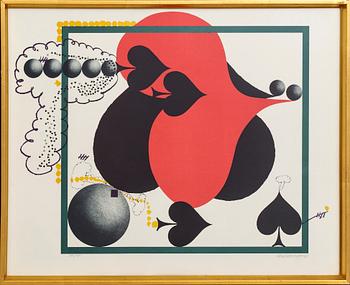 Carl Fredrik Reuterswärd, a set of four lithographs, numbered  182/200 and signed.