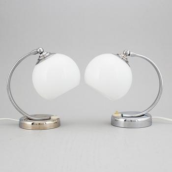 A PAIR OF TABLE LAMPS, 1930's.