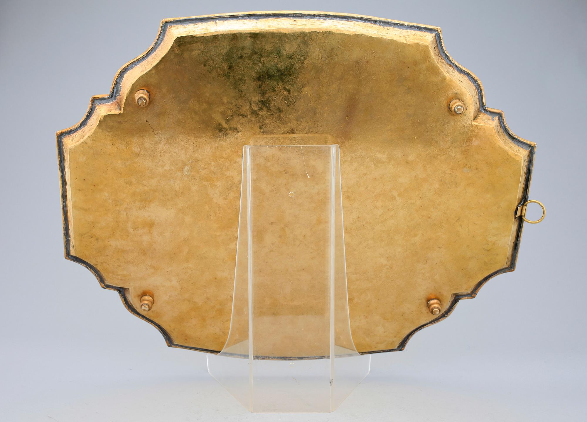 BRICKA, mässing, barockstil, 1800-tal.