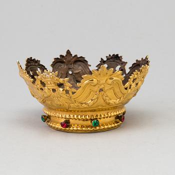 A gilded copper crown, ca 1800.