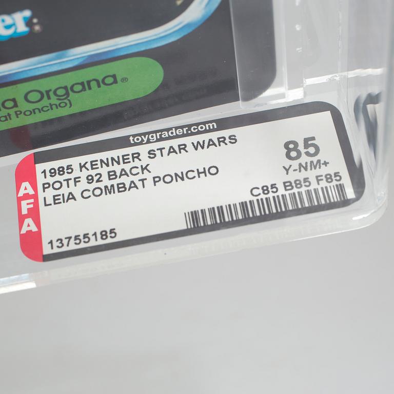 STAR WARS, Leia Combat Poncho POTF 92 back AFA85 Y-NM+, Kenner 1985.