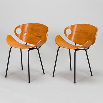 Olof Kettunen, a pair of mid-20th century 'Ulla' chairs for Merivaara.