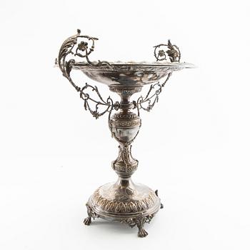 Bowl on foot Neo-Renaissance around 1900 silver plate.