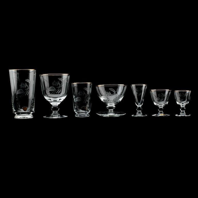 GLASSERVIS, 78 delar, Kosta, 1900-talets andra hälft.