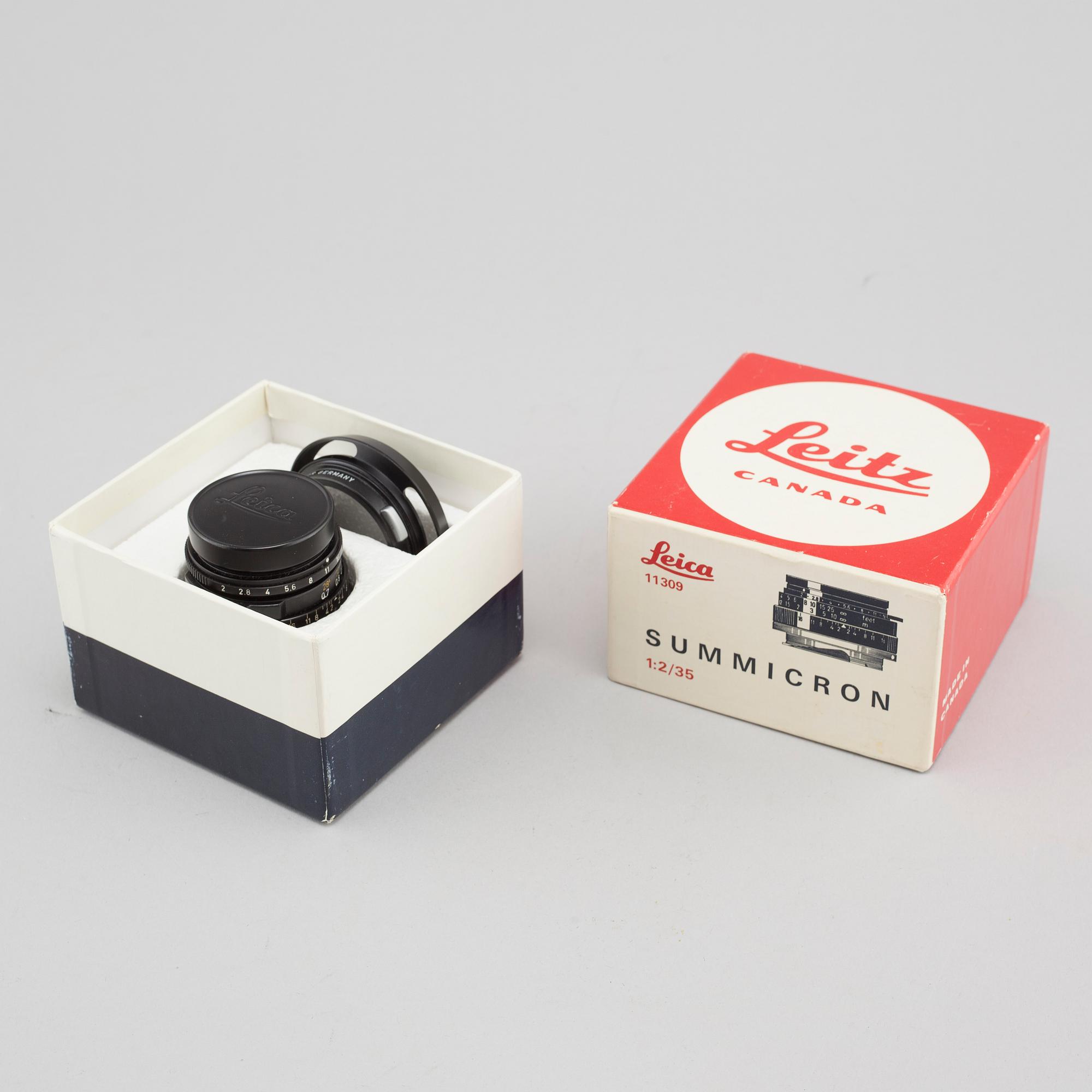 A Summicron lens, 1:2/35, nr 2539335, Ernst Leitz, Canada, second half of the 20th century.